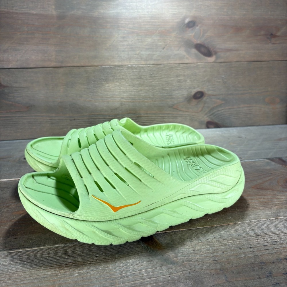 Hoka Ora Recovery Womens size 8 shoes Green Foam Cushioned Slip On sandals